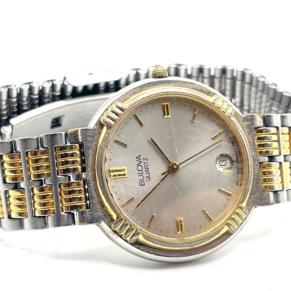 Vintage Beautiful Bulova Women's Quartz Two-Tone Watch